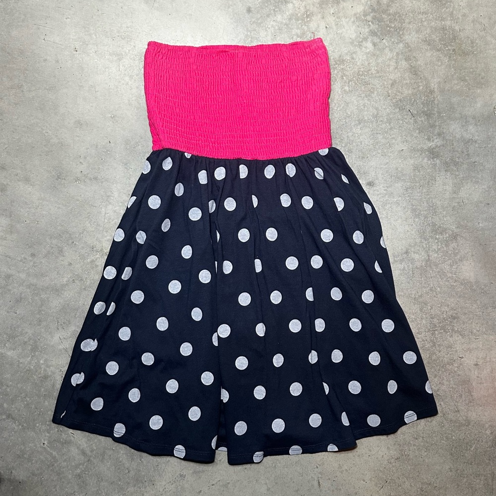 Rewind Fuchsia and Black Polka Dot Apparel